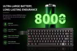 Aula геймърска механична клавиатура Wireless Gaming Mechanical Keyboard HERO 75 HE - Stormrise Magnetic Switch [Linear] (English US), Black