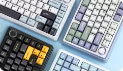 Aula геймърска механична клавиатура Wireless Gaming Mechanical Keyboard F75 - Reaper Switch [Linear] (English US), Purple, Beige, Green