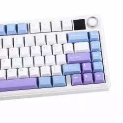 Aula геймърска механична клавиатура Wireless Gaming Mechanical Keyboard F75 MAX - Reaper Switch [Linear] (English US), White, Blue, Purple