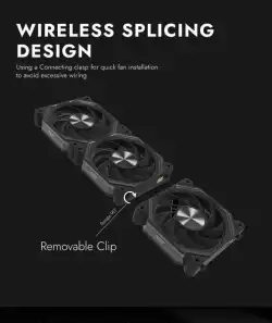 Darkflash Комплект вентилатори Fan Pack 3-in-1 3x120mm - INF34 Black, Daisy-Chain, Addressable RGB