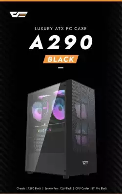 Darkflash кутия Case ATX - A290 Black - 3 x 120 mm RGB fans included