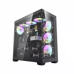 Darkflash кутия Case ATX - DS900 Black - 7 x 120 mm A-RGB fans included, USB-C
