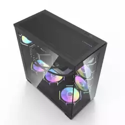 Darkflash кутия Case ATX - DS900 Black - 7 x 120 mm A-RGB fans included, USB-C