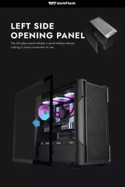 Darkflash кутия Case ATX - DS900 Mesh Black - 4 x 120 mm A-RGB fans included