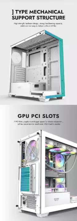Darkflash кутия Case ATX - DS900 White - USB-C