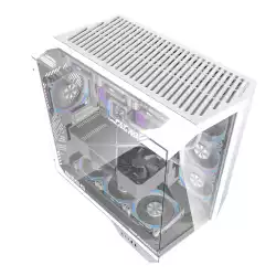 Darkflash кутия Case ATX - DY470 Ice White - 4 x 120 mm Infinity Mirror Fans