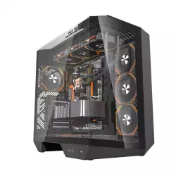 Darkflash кутия Case ATX - DY470 Shadow Black - 4 x 120 mm Infinity Mirror Fans