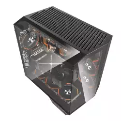 Darkflash кутия Case ATX - DY470 Shadow Black - 4 x 120 mm Infinity Mirror Fans