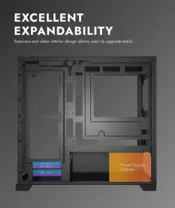 Darkflash кутия Case mATX - DS900M Black - 6 x 120 mm Infinity Mirror A-RGB