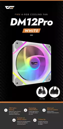 Darkflash вентилатор Fan 120mm DM12 Pro A-RGB White                          