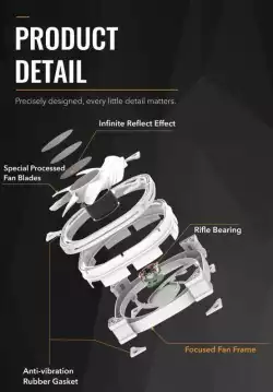 Darkflash вентилатор Fan 120mm Infinity 24R Pro - Infinity Mirror, ARGB, Reverse - Black