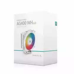DeepCool охладител CPU Cooler AG400 White - Addressable RGB - LGA1700/AM5