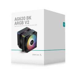 DeepCool охладител CPU Cooler AG620 BK - Addressable RGB V2, Dual-Tower - LGA1851/AM5