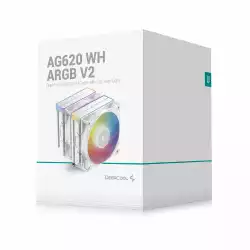 DeepCool охладител CPU Cooler AG620 WH - Addressable RGB V2, Dual-Tower - LGA1700/AM5