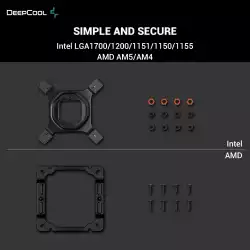 DeepCool охладител CPU Cooler AK400 Zero Dark - LGA1700/AM5
