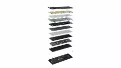Ducky професионална геймърска механична клавиатура Professional Gaming Mechanical Keyboard One X Mini Wireless Black - Ducky AI Switches [Linear]