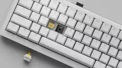 Ducky професионална геймърска механична клавиатура Professional Gaming Mechanical Keyboard One X Mini Wireless White - Ducky AI Switches [Linear]