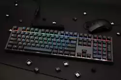 Ducky професионална геймърска механична клавиатура Professional Gaming Mechanical Keyboard One 3 Pro Nazca Line - 8K, Cherry MX2A RGB Silent Red [Linear]