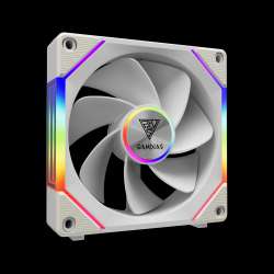 Gamdias Комплект вентилатори Fan Pack 3-in-1 3x120mm - AEOLUS P2-1203 White, Swappable Fan Blades (Reverse Fan Blades Included), Daisy-Chain, Infinity Mirror