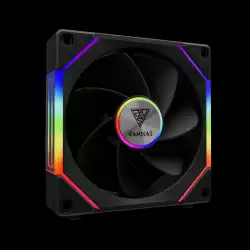Gamdias Комплект вентилатори Fan Pack 3-in-1 3x120mm - AEOLUS P2-1203, Swappable Fan Blades (Reverse Fan Blades Included), Daisy-Chain, Infinity Mirror, A-RGB