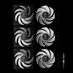 Gamdias Комплект вентилатори Fan Pack 3-in-1 3x120mm - NOTUS M1-1203 ARGB, Swappable Fan Blades (Reverse Fan Blades Included), A-RGB