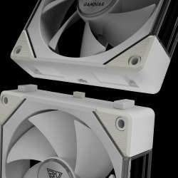 Gamdias Комплект вентилатори Fan Pack 3-in-1 3x120mm - AEOLUS P2-1203 White, Swappable Fan Blades (Reverse Fan Blades Included), Daisy-Chain, Infinity Mirror                          