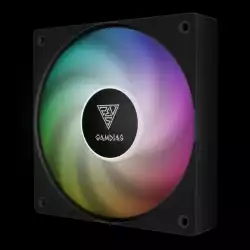 Gamdias Комплект вентилатори Fan Pack 3-in-1 3x120mm - NOTUS M1-1203 ARGB, Swappable Fan Blades (Reverse Fan Blades Included), A-RGB