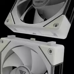 Gamdias Комплект вентилатори Fan Pack 3-in-1 3x120mm - AEOLUS P2-1203 White, Swappable Fan Blades (Reverse Fan Blades Included), Daisy-Chain, Infinity Mirror