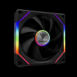 Gamdias Комплект вентилатори Fan Pack 3-in-1 3x120mm - AEOLUS P2-1203, Swappable Fan Blades (Reverse Fan Blades Included), Daisy-Chain, Infinity Mirror, A-RGB