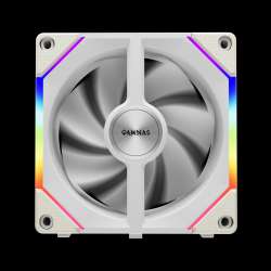 Gamdias Комплект вентилатори Fan Pack 3-in-1 3x120mm - AEOLUS P2-1203 White, Swappable Fan Blades (Reverse Fan Blades Included), Daisy-Chain, Infinity Mirror