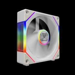 Gamdias Комплект вентилатори Fan Pack 3-in-1 3x120mm - AEOLUS P2-1203 White, Swappable Fan Blades (Reverse Fan Blades Included), Daisy-Chain, Infinity Mirror