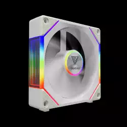 Gamdias Комплект вентилатори Fan Pack 3-in-1 3x120mm - AEOLUS P2-1203 White, Swappable Fan Blades (Reverse Fan Blades Included), Daisy-Chain, Infinity Mirror