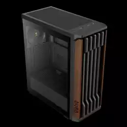 Gamdias кутия Case ATX - AURA GC11 Wood Black - USB-C