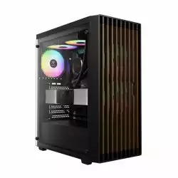 Gamdias кутия Case ATX - AURA GC4 ELITE - Addressable RGB, Wood