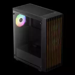 Gamdias кутия Case ATX - AURA GC4 ELITE - Addressable RGB, Wood