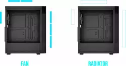 Gamdias кутия Case ATX - AURA GC5 ELITE ARGB BK - Addressable RGB, Mesh, Digital Display                          