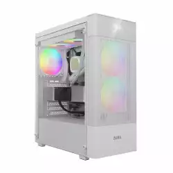 Gamdias кутия Case ATX - AURA GC5 ELITE ARGB WH - Addressable RGB, Mesh, Digital Display