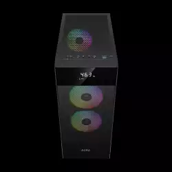 Gamdias кутия Case ATX - AURA GC5 ELITE ARGB BK - Addressable RGB, Mesh, Digital Display