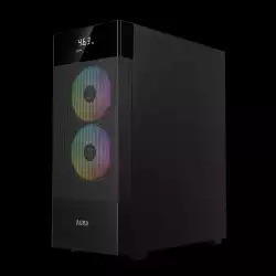 Gamdias кутия Case ATX - AURA GC5 ELITE ARGB BK - Addressable RGB, Mesh, Digital Display