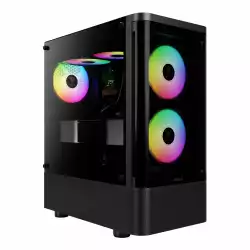 Gamdias кутия Case ATX - TALOS E3 CG - 3 x 120 mm A-RGB, Curved Glass