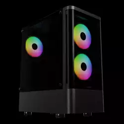 Gamdias кутия Case ATX - TALOS E3 CG - 3 x 120 mm A-RGB, Curved Glass