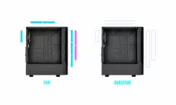 Gamdias кутия Case ATX - TALOS E3 CG - 3 x 120 mm A-RGB, Curved Glass