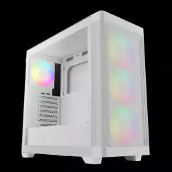 Gamdias кутия Case E-ATX - ATHENA M3 White - USB-C, 4 x 120 mm A-RGB, Mesh, Tempered Glass