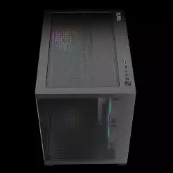 Gamdias кутия Case mATX - AURA GC10M - 3 x 120 mm A-RGB, Tempered Glass