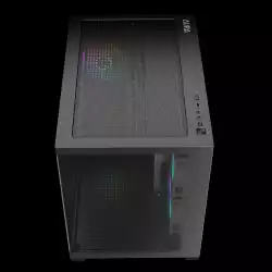 Gamdias кутия Case mATX - AURA GC10M v2 - 3 x 120 mm A-RGB, USB-C, Tempered Glass                          