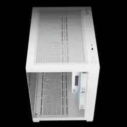 Gamdias кутия Case mATX - AURA GC10M v2 White - 3 x 120 mm A-RGB, USB-C, Tempered Glass
