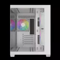 Gamdias кутия Case mATX - AURA GC10M v2 White - 3 x 120 mm A-RGB, USB-C, Tempered Glass