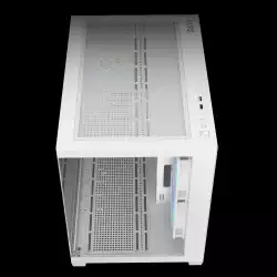 Gamdias кутия Case mATX - AURA GC10M White - 3 x 120 mm A-RGB, Tempered Glass