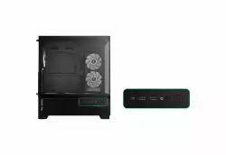Gamdias кутия Case mATX - AURA GC12 ARGB BK - 6 x 120 mm A-RGB, USB-C, Tempered Glass