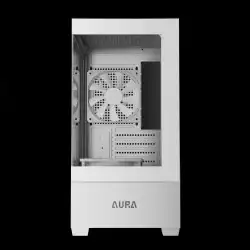 Gamdias кутия Case mATX - AURA GC9M White - 3 x 120 mm A-RGB, Tempered Glass